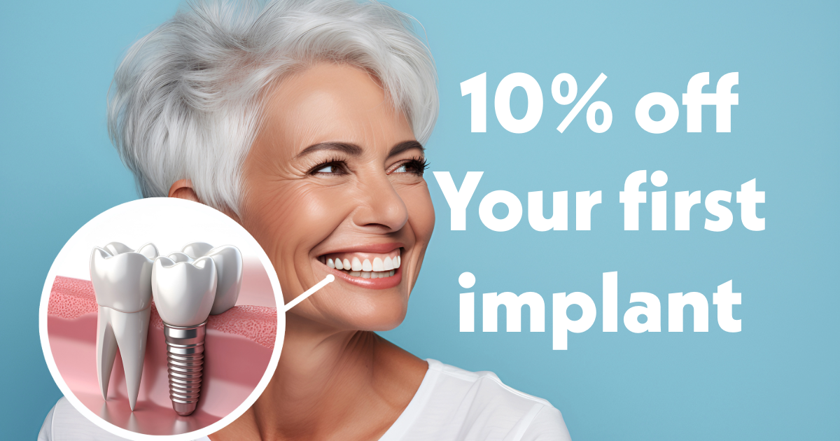 Dental implants 10% off